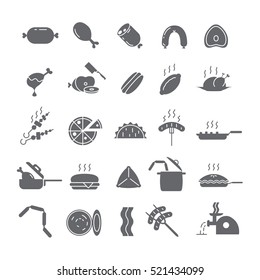 25 icons with meat dishes.