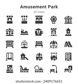 25 icons on amusement park