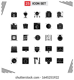 25 Icons Solid Style Grid Based Stock Vector (Royalty Free) 1645251922 ...