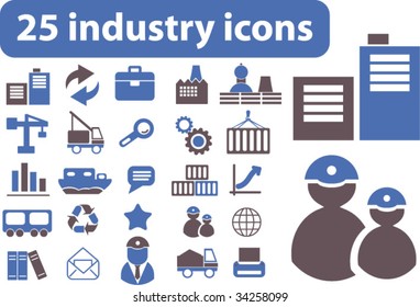 25 industry icons. vector