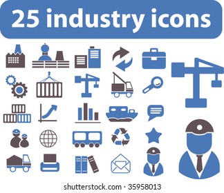 25 industry icons. vector