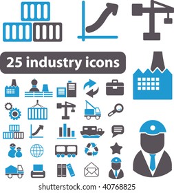 25 industry icons. vector