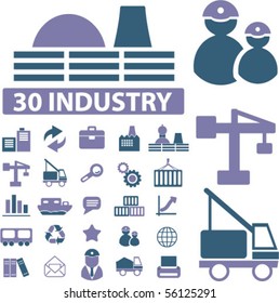 25 industry & technology signs. vector