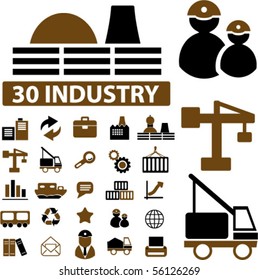 25 industry & technology signs. vector