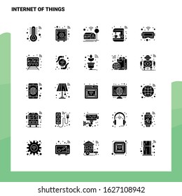 25 Internet Of Things Icon set. Solid Glyph Icon Vector Illustration Template For Web and Mobile. Ideas for business company.
