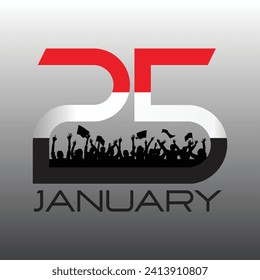 25 January Egypt revolution design