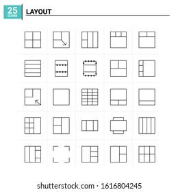 25 Layout Icon Set Vector Background Stock Vector (Royalty Free ...