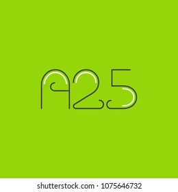 A 25 Letter and Number logo icon vector template. 
