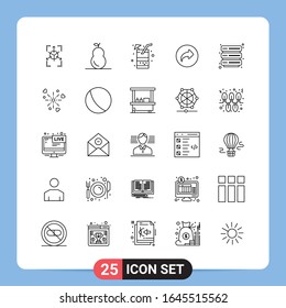25 Line Black Icon Pack Outline Stock Vector (Royalty Free) 1645515562 ...