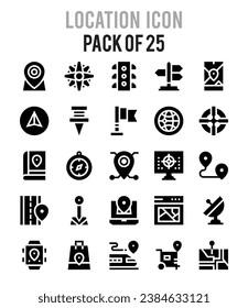 25 Location. icons Pack. vector illustration.