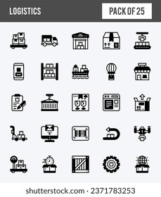 Paquete de iconos de dos colores de Logística. ilustración vectorial.
