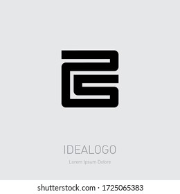 25 - logo or design element or icon with numbers 2 and 5. Logotype.