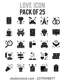 25 Love icon pack. vector illustration.