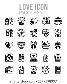 25 Love Icon Pack. Vektorgrafik.