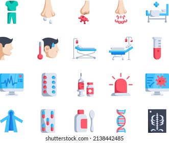 25 Medic Icon Pack #1 style flat, Flat icon color