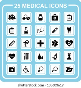 25 medical icons.