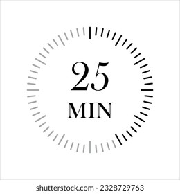 25 minute timers Clocks, Timer 25 min icon.