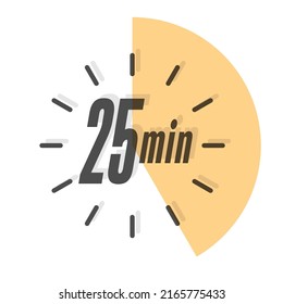 25 minutes. Timer, clock, or stopwatch icon. The timestamp