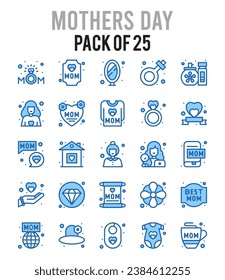 25 Mothers day icons Pack vector illustration.