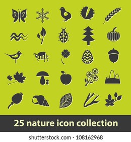25 nature icon collection
