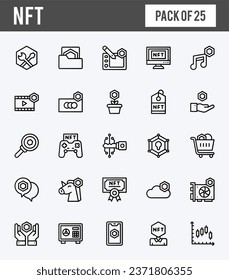 25 NFT Two Color icons pack. vector illustration.