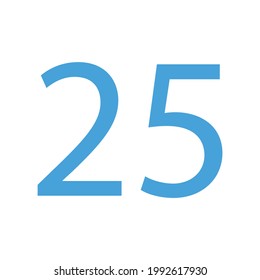 25 NUMBER SIMPLE CLIP ART VECTOR