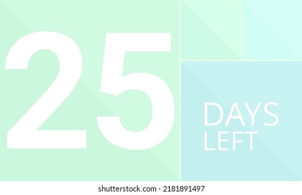 25 numbers  counting day left