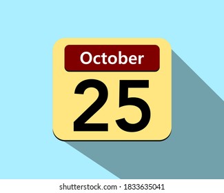 25. Oktober - Vektorkunst eines Kalenderbildes