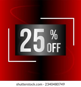 25% OFF BLACK AND RED DESIGN