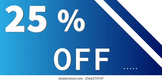 25 % off discount abstract banner vector illustration .
