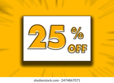 25% Rabatt Creative Vektorgrafik Banner Illustration, Sale Sonderangebot 25% Rabatt, 25% Rabatt Creative Vektorgrafik