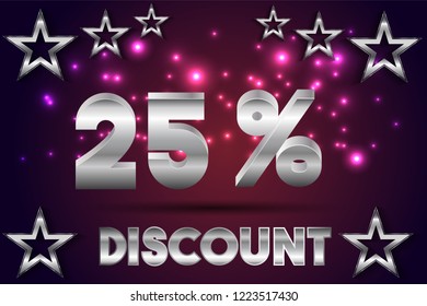 25% off discount promotion sale,  sale promo marketing.