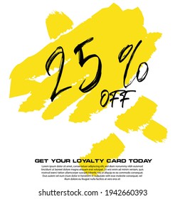 25% off loyalty card  vector 