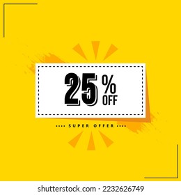 25% off. Offers promotion banner. Hot deal.