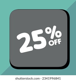 25% off per cent, percentage number in a colored circle, promotion, big sale, colorful background