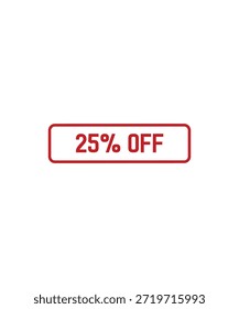 25% OFF Rubber stamp design vector