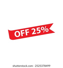 25% Off rubber stamp on a white background