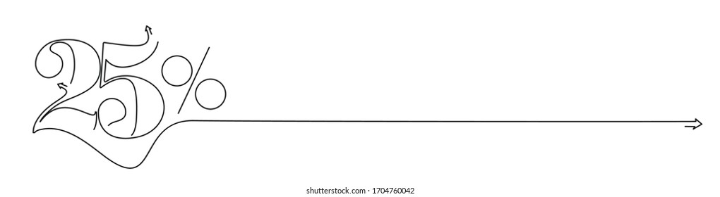 25% OFF Sale Discount Banner. Discount offer price tag.  Vector Modern Sticker Illustration.