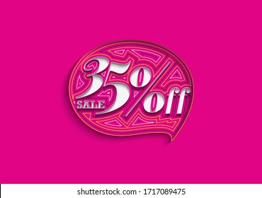 25% OFF Sale Discount Banner. Discount offer price tag.  Vector Modern Sticker Illustration.