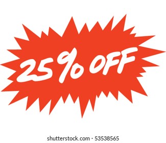 25% Off Sign