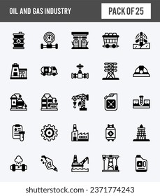 25 Oil and Gas Industry Lineal Expanded icons pack. vector illustration.