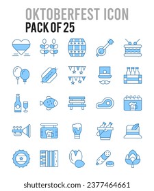 25 Oktoberfest. Two Color icons Pack. vector illustration.