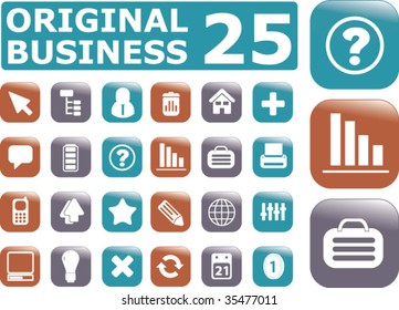 25 original business buttons. vector
