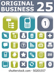 25 original business buttons. vector