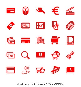 25 payment icons with international e commerce and e commerce password key in this set