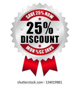 25 percent discount button