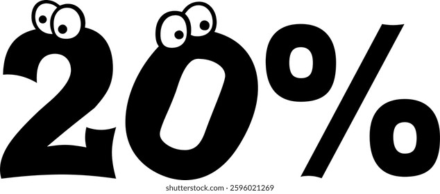 25 Percent Discount Offer Number Typography Style A0936