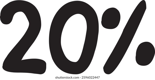 25 Percent Discount Offer Number Typography Style A0594