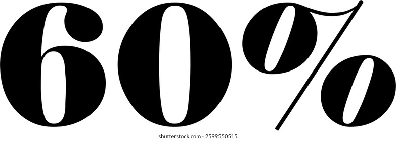 25 Percent Discount Offer Number Typography Style A1183