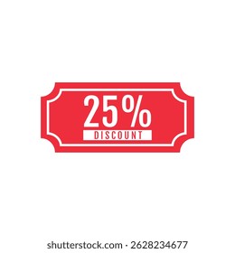 25 Percent Discount Offer on Red Tag
